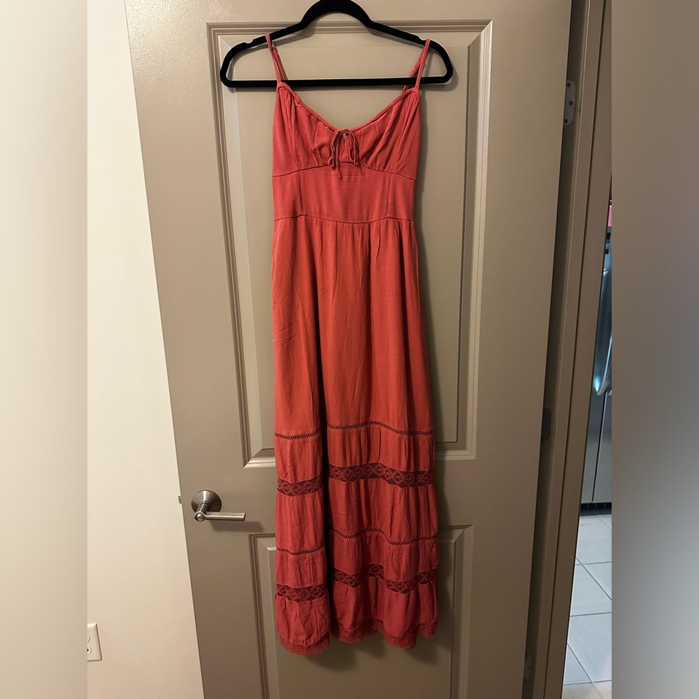 Hollister pink maxi dress